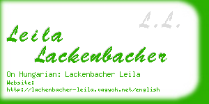 leila lackenbacher business card